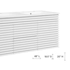 Modway - Render Fixation murale de 48" Vanette de salle de bain - Blanc blanc-Conception murale