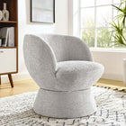 Modway - Vesta Tissu chenille Rembourré Chaise pivotante - Gris colombe-Tissu en chenille