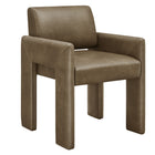 Modway - Daven Cuir végane Fauteuil à manger - Champignon-Fauteuil polyvalent pour salle à manger