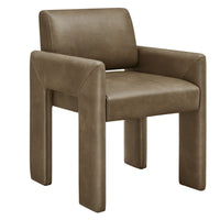 Modway - Daven Cuir végane Fauteuil à manger - Champignon-Fauteuil polyvalent pour salle à manger