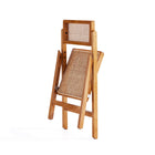 Manhattan Comfort - Lot de 4 chaises pliantes de salle à manger Pullman 46 cm style industriel chic - Nature-Assise en canne naturelle