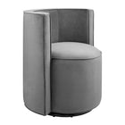 Modway - Della Performance Velvet Tissu Chaise pivotante - Gris-Chaise pivotante d’accent