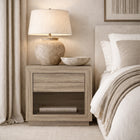 Manhattan Comfort - Table de nuit contemporaine Soren 26" à 1 tiroir - Chêne naturel-Table de nuit moderne avec tiroir sans poignée pour une esthétique épurée et minimaliste