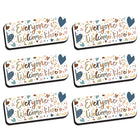 Ashley Productions - Effaceur magnétique pour tableau blanc, Tout le monde est le bienvenu, lot de 6-Gomme à tableau blanc attrayante pour la décoration de la salle de classe