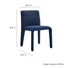 Modway - Rhodes Tissu tapis Chaise à manger - Marine-Glissières de plancher sans marquage