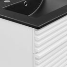 Modway - Render 24" Vanette de salle de bain - Blanc Noir-Trous centraux de 8"