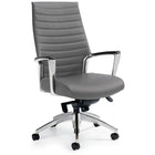 Global - Fauteuil à basculements aux genoux à dossier haut rembourré Accord - Gris-Fauteuil à basculements aux genoux à dossier haut