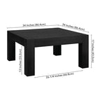 Hudson&Canal - Table basse carrée Langston 34 po de largeur - Grain noir-9