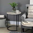 HOMCOM - Tables gigognes - gris - ensemble de 3-Le bord arrondi offre plus de sécurité 