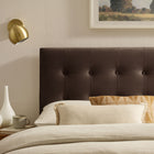 Modway - Emily Velours de performance résistant aux taches Tête de lit King Size, Marron chocolat-Tête de lit King Size