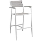 Modway - Maine Terrasse extérieure Tabouret de bar - Blanc gris clair-Tabouret de bar extérieur moderne