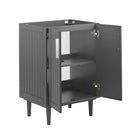 Modway - Augusta 24" Armoire de toilette de salle de bain (lavabo non inclus) - Gris-8