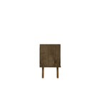 Manhattan Comfort - Meuble TV Marcus 62,99 po style Mid-Century Modern - Brun Rustique-Portes à fermeture douce avec design arrondi en forme de A