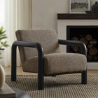 Modway - Sereno Boucle Chaise d’accent - Terre Noire-Rembourrage en mousse dense