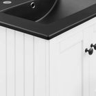 Modway - Prestige 24" Vanette de salle de bain - Blanc Noir-Plateau en céramique intégré