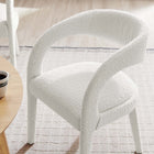 Modway - Pinnacle Boucle Tapis Chaise à manger Ensemble de 2 - Ivoire-Assemblée requise