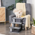 PawHut - Escalier pour chat 3 marches, petit arbre avec jouet - 17,5 po x 15,5 po x 19 po-Les chats peuvent sauter directement au sommet en passant par la petite plateforme 