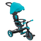 Globber - Tricycle Explorer – Sarcelle-Tricycle 4-en-1 et draisienne pour les tout-petits à partir de 10 mois et les enfants de 2 à 5 ans, offrant une utilisation maximale du produit à différentes étapes de croissance