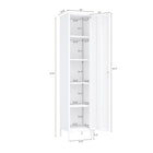 Manhattan Comfort - Ensemble de 2 armoires modernes d’appoint et de rangement Naomi - Blanc-Lignes épurées et silhouette minimaliste, parfait pour les espaces contemporains et transitionnels