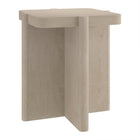 Hudson&Canal - Table d'appoint carrée Laguna de 51 cm de large, aulne blanc-Une version moderne d'un look rétro pour votre salon, votre bureau et plus encore