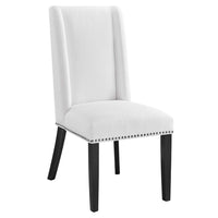 Modway - Baron Tissu Chaise à manger - Blanc-Fauteuil d’appoint moderne élégant