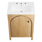 Modway - Appia 24" Vanette de salle de bain - Oak White-Assemblée requise