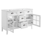 Modway - Isle Double 48" Armoire à coiffeuse de salle de bain - Blanc blanc-Comptoir intégré
