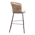 Zuo - Freycinet Tabouret de bar - Naturel - Ensemble de 2-Dimensions: 21,7 po L x 23,2 po L x 39,8 po H