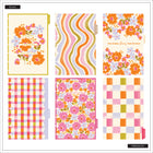 The Happy Planner - Planificateur daté format mini 2026–2027 à reliure à disques - 7-1/2 po x 6-11/16 po - Floraison ensoleillée-S’harmonise parfaitement avec les autres articles de la collection Sunshine Blooms 