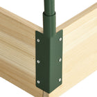 Outsunny - jardinière surélevée 12 poches 4 pi L x 3 pi l x 2 pi H avec serre et fenêtres enroulables-Deux fenêtres pour un accès facile et le contrôle de l’humidité
