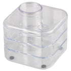 JAM Paper - Ensemble de fournitures de bureau  - 4 x 4 x 3 -5 - pivotant - transparent-Dimensions : 4 x 4 x 3,5 | Organiseur pivotant