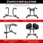 MotionGrey - Banc de musculation ajustable - Banc d’entraînement pliable pour exercices avec haltères - Noir-7