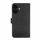 Blu Element - Étui Folio 2-in-1 MagSafe pour iPhone 17 - Noir-Matériau semi-doux cousu à la main de qualité supérieure