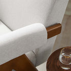 Modway - Lyra Tissu Fauteuil - Tissu ivoire-Tissu tissé en bruyère