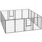 PawHut - Parc pour chien à 16 panneaux avec sangles pour chiens moyens - 31,5 po H-Seize panneaux sont configurés en différentes formes pour des installations polyvalentes