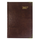 Brownline - 2027 agenda quotidien Executive avec reliure cousue – 7 1/8 po x 4 7/8 po – couleurs assorties – trilingue-Samedi et dimanche sur une même page