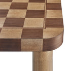 Modway - Oscar Carré de 36 pouces Table à table à table à damier, Noyer et Noyer foncé-8