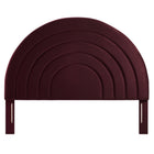 Modway - Solana Arqué Performance Velvet Tête de lit Queen, Mûrier-Assemblée requise
