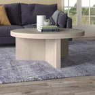 Hudson&Canal - Table basse ron Holm 91 cm (36 po) - Blanc aulne-Nettoyer avec un chiffon doux et sec, sans produits chimiques agressifs ni produits de nettoyage abrasifs