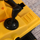 Qaba - Excavatrice à pédales pour enfants avec pelle - jaune-Avec un klaxon, appuyez pour faire du bruit, aucune pile requise 