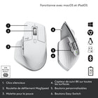 Logitech MX Master 3S - Souris Performante Sans Fil avec Défilement Ultra-Rapide - Blanc-Contrôle FLOW Multi-Ordinateur: Travaillez sans accros sur plusieurs ordinateurs de bureau et portables et transférez du texte, images et fichiers entre Windows et macOS