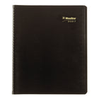 Blueline - 2026-2027 Agenda mensuel – 10 3/4 po x 8 1/2 po – noir – bilingue-Reliure spirale double avec couverture flexible