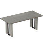 HOMCOM - Grande table à manger 71 po de style industriel pour 8 personnes - finition bois gris-Plateau spacieux de 70,9 po x 31,5 po (180 x 80 cm) pouvant accueillir jusqu'à huit personnes pour les réunions de famille 