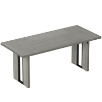 HOMCOM - Grande table à manger 71 po de style industriel pour 8 personnes - finition bois gris-Plateau spacieux de 70,9 po x 31,5 po (180 x 80 cm) pouvant accueillir jusqu'à huit personnes pour les réunions de famille 