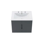 Modway - Vitality 24" Vanette de salle de bain - Gris blanc-Portes à fermeture douce