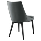 Modway - Viscount Cuir végane Chaise à manger - Gris-Capacité de poids de la chaise : 286 lb.