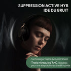 Yealink - Casque BH76 Plus compatible Teams - Casque pour téléphone et ordinateur - Certifié Microsoft Teams  - Noir-Réduction du bruit hybride : Oui