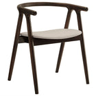 Modway - Henry Cuir et bois véganes Chaise à manger - Pierre-Chaise de salle à manger moderne du milieu du siècle