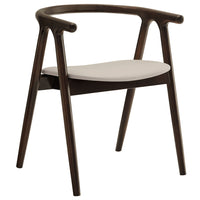 Modway - Henry Cuir et bois véganes Chaise à manger - Pierre-Chaise de salle à manger moderne du milieu du siècle