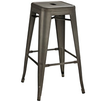 Modway - Promenade Dos sans dos Tabouret de bar - Brown-Tabouret de bar moderne